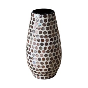 Jarrón Decorativo Hecho a Mano con Incrustaciones de Madreperla, Elegante Exhibición Floral para Interiores de Casas y Hoteles de Lujo - Product Image 5