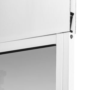Porta scorrevole per cani in stile francese con telaio in alluminio e vetro temperato, altezza regolabile, misure 75 7/8'' 80 11/16'' - Product Image 5
