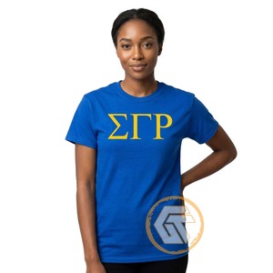 Vente en gros GREEK TREASURES Sororité Sigma Gamma Rho – T-shirt décontracté d'été pour femme, écologique, respirant, anti-UV, anti-plis, 100 % coton - Product Image 1