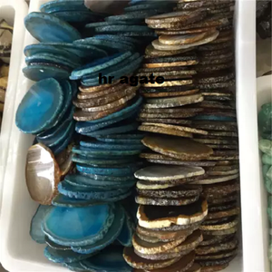 Ágata verde curación al por mayor mejor calidad posavasos cristal alto pulido piedra preciosa artesanía rebanada - Product Image 3