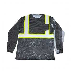 เสื้อกั๊กนิรภัยสีดำสะท้อนแสง แขนยาว/แขนสั้น ลายใบไม้เขตร้อน ลายกราฟิกรถบรรทุก ผ้าโพลีเอสเตอร์ สำหรับผู้ชาย - Product Image 1