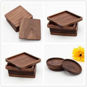 Juego de Posavasos Cuadrados de Madera Modernos y Duraderos Personalizados con Impresión Láser para Decoración de Mesa de Bebidas Personalizada al por Mayor - Product Image 3