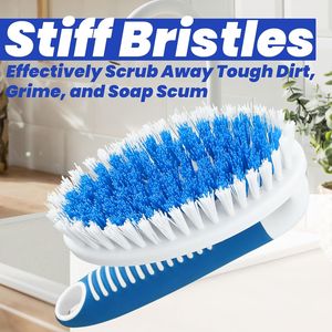 Set di 2 Spazzole per Pulizia Domestica con Setole Rigide per Tappeti, Doccia, Vasca, Cucina, Piscina - Product Image 2