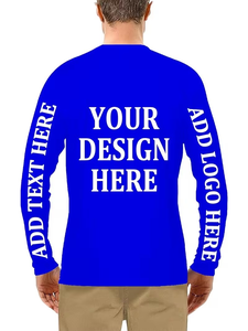 Best Selling Men's O-Neck Knitted Jersey Casual Blank T-Shirt 100% Cotton Long Sleeve Solid Eco-Friendly Quick Dry Breathable - Product Image 2