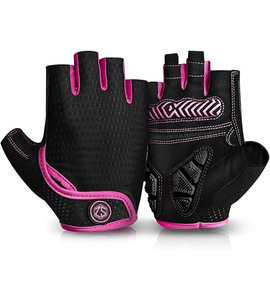 Custom Sports Training Fitness Gym Cycling Workout Weight Lifting Palm Pain Relief Anti <b>Slip</b> Shock Absorbing <b>Half</b> Finger Gloves - Product Image 1