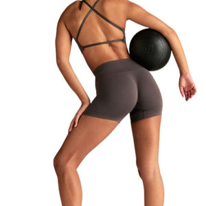 Shorts de Verano Personalizados para Mujer, Cintura Media, Control de Abdomen, Compresión, Cordón Ajustable, Elásticos en Cuatro Direcciones, para Correr, Fitness, Yoga, OEM - Product Image 4