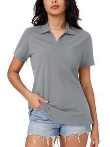 Chemise polo pour femmes, respirante, personnalisable avec logo, vente en gros, manches courtes, chemise polo de travail avec logo - Product Image 5