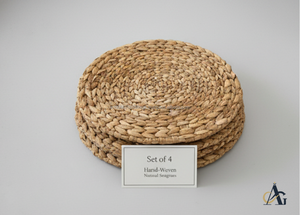Manteles individuales de jacinto de agua, diseño rústico, trenzados, resistentes al calor, no tóxicos, ecológicos, de 10 mm de grosor, para bodas. - Product Image 4