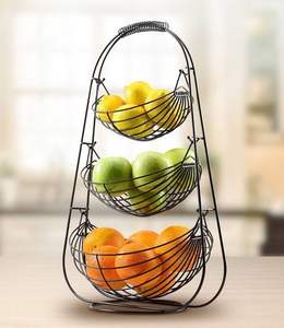 Cesta de Frutas de Hierro de Fabricante Confiable para Encimera de Cocina, Organizador de Almacenamiento de Frutas para Mesa de Comedor, Decoración del Hogar - Product Image 1