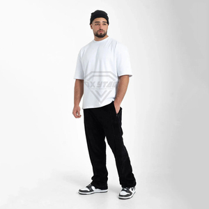 Custom Wholesale Mens Oversized T Shirt Heavyweight Cotton Drop Shoulder <b>Plain</b> <b>White</b> <b>Tee</b> Shirt Streetwear Blank Clothing Apparel - Product Image 4