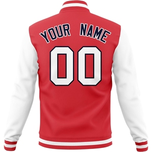 Blouson Bomber Léger Personnalisé Gratuit pour Hommes, Style Universitaire, en Cuir Véritable, avec Logo Textuel Brodé Personnalisé - Product Image 5