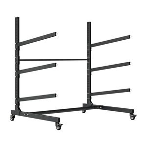 Supporto per kayak resistente per 3 kayak, capacità 200 libbre, regolabile, autoportante, con ruote bloccabili, per uso interno ed esterno - Product Image 1