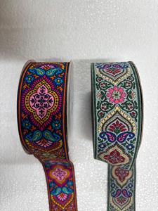 Traditional Eco-Friendly Colorful Floral Jacquard Embroidered Woven Lace Trim Border for Garments Saree Dupatta Craft Sewing - Product Image 4