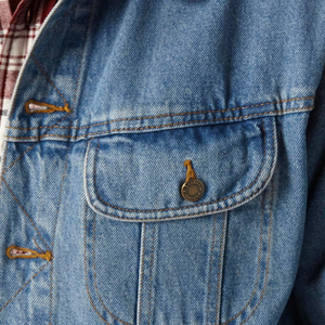 Veste en jean personnalisée pour homme, décontractée, 100% coton, col rabattu, délavage effet pierre, pour le travail et les loisirs en extérieur - Product Image 6