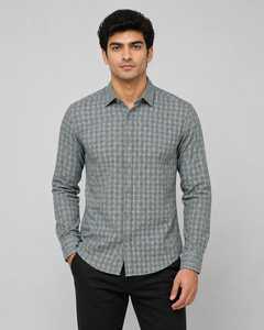 เสื้อเชิ้ตแขนยาวผู้ชาย ผ้าฝ้ายผสมไลคร่า พิมพ์ลาย ปกคอพับ ใส่ได้ทุกโอกาส เหมาะกับทุกสภาพอากาศ - Product Image 4