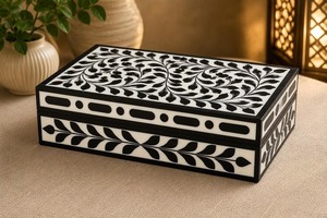 Premium Bone Inlay Gift <b>Box</b> With Unique Handmade Design For Jewelry <b>Keepsakes</b> Accessories And Special Items - Product Image 6