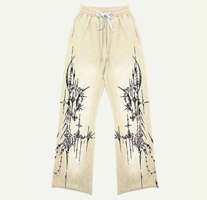 Custom Plus Size Acid Wash Breathable Windproof Solid Streetwear Sweat <b>Jogger</b> Stacked Pants Tracksuits Heavyweight Tech Fleece - Product Image 6