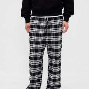 Pantalones de dormir de algodón premium para hombre, transpirables, suaves, de ajuste holgado, para estar en casa, calidad mayorista. - Product Image 1