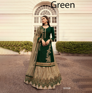 Designer Lehenga With Top and Dupatta Set Heavy Georgette With Embroidery Work Party Wear Wedding Wear Indian Fully Stitched - Product Image 1