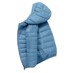 Men's Autumn Zipper Front Logo Waterproof Breathable Anti-Bacterial Cotton Lined Puffer <b>Jacket</b> Hood OEM Service puffer <b>jacket</b> - Product Image 4