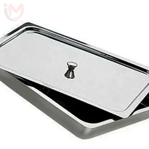 Bandeja de acero inoxidable para instrumentos quirúrgicos con tapa de 6 pulgadas, manual, para uso médico en quirófano - Product Image 3