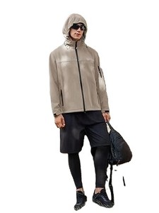 Chaqueta Cortavientos Ligera con Capucha y Cremallera Completa, Personalizable con Logotipo, para Deportes al Aire Libre, Senderismo, Plegable, Resistente al Agua, Unisex - Product Image 4
