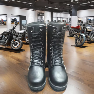 Botas Chopper Profesionales Personalizadas, Botas Chopper de Media Pantorrilla, Zapatos Largos de Cuero Original - Product Image 1