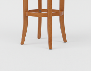 Taburete de Bar Redondo Moderno de Madera de Caucho con Diseño Completamente Redondo, Duradero y Fácil de Limpiar, Muebles para Sala de Estar - Product Image 5