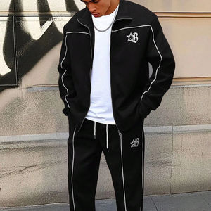 ชุดวอร์มวิ่งพิมพ์ลาย Streetrush สำหรับทุกเพศทุกวัย ไซส์พลัส พร้อมซิปและเชือกผูก ดีไซน์ด้านหน้าเรียบง่าย น้ำหนักเบา ระบายอากาศได้ดี - Product Image 1