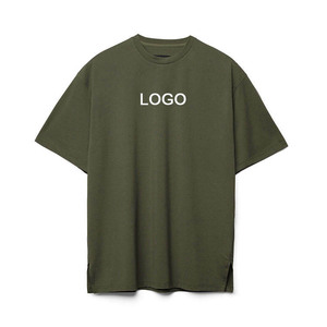 Camiseta de Manga Corta para Hombre, Color Verde Oliva, Cuello Redondo, Corte Regular, Algodón Jersey, Estilo Casual, con Logotipo Estampado en la Parte Delantera, Transpirable - Product Image 6