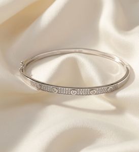 Moissanite Luxury Prong <b>Set</b> Round <b>Bangle</b> in 925 Sterling Silver Rhodium Plated for Party Wedding & Anniversary Gift KLSB20519 - Product Image 3