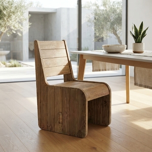 Premium wooden santorini <b>dining</b> <b>chair</b> minimalist solid teak wood kitchen <b>dining</b> room seating side <b>chair</b> natural timber frame - Product Image 3
