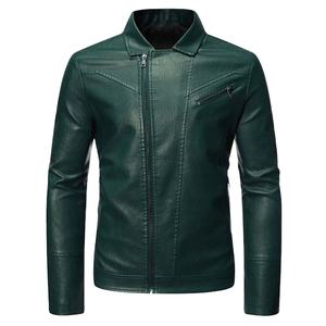 Veste en cuir pour homme de qualité supérieure, style tendance de la rue, avec fermeture éclair, veste pour homme - Product Image 1