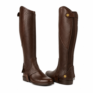 Premium Leather Half <b>Chaps</b> Horse <b>Riding</b> Leg Guards Equestrian <b>Riding</b> <b>Chaps</b> Unisex Training Equipment - Product Image 1
