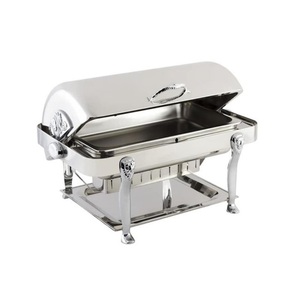 Plat de service en métal pour banquets, conçu pour maintenir les aliments au chaud lors d'événements, de fêtes et de réceptions, avec une chaleur fiable et un cadre robuste - Product Image 5