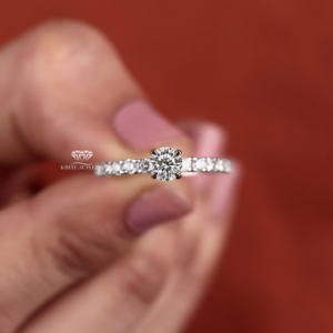 EGL Certified Lab Grown Cut Solitaire Diamond Engagement <b>Ring</b> 14K Gold Pave Bridal Anniversary <b>Ring</b> 1.50 Ct Women's Customizable - Product Image 6