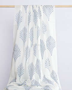 Premium Hand Block Floral Lightweight Cotton Fabric for <b>Curtains</b> & Bags by TheFabria by the Yard - Product Image 2