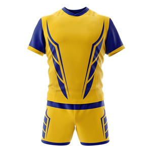 Uniforme de rugby fabriqué au Pakistan, manches courtes, respirant, 100% polyester, personnalisable, haute qualité, évacuation de l'humidité, nouveau style - Product Image 1