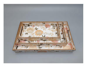 Bandeja DE SERVICIO DE MADERA elegante hecha a mano, diseño impreso para comedor, cocina y fiestas, decoración elegante para el hogar - Product Image 5