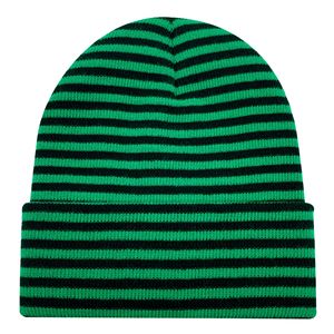 Gorro de punto a rayas para hombre, gorro de invierno con puño, gorro informal de acrílico acanalado - Product Image 2