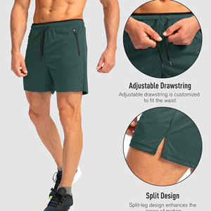 Pantalones Cortos Deportivos Personalizados de Secado Rápido, Transpirables, para Deportes al Aire Libre, Cintura Alta, Color Sólido, para Hombre - Product Image 5