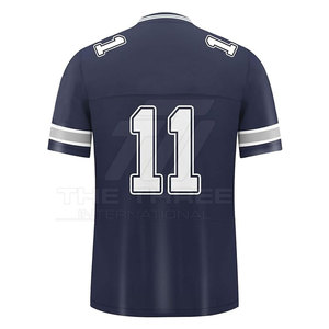 Servicio OEM, Jersey de Fútbol Americano de Manga Corta, Impreso, Transpirable, Ecológico, Tejido que Absorbe la Humedad, Ropa Deportiva - Product Image 2