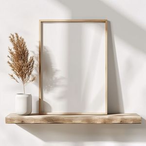 Marco de Fotos Clásico de Madera Ecológico H a CRAFT HAC-480, Diseño Grabado Personalizado, Forma Rectangular Vertical, Exhibición de Sobremesa - Product Image 1