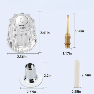 RKB0020 Brass Cylindrical Bathtub <b>Shower</b> Knobs Wall-Mounted Contemporary Design Electroplated Finish Bathroom P.P Verve Easy - Product Image 2