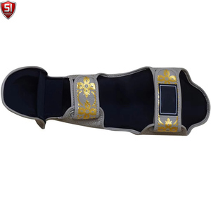 Boxing Shin Guard Combat Training Shin Instep <b>Ankle</b> Protector MMA Muay Thai Leg <b>Warmers</b> Light Kicking Shin Pads PU - Product Image 6