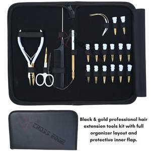 Kit de Herramientas Comerciales para Extensiones de Cabello con Alicates de Crimpado de Microperlas de 3 Orificios de Acero Inoxidable, Herramientas Aplicadoras de Microenlaces y Peine de Cola - Product Image 6