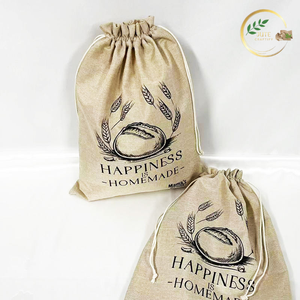 Sac à pain en jute grande capacité avec fermeture à cordon pour le stockage du pain et l'utilisation en cuisine - Product Image 2