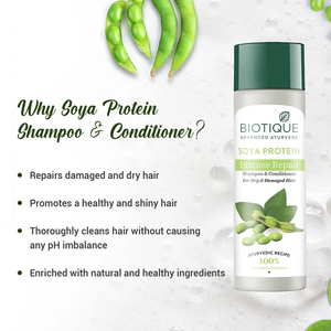 Fresh Nourishing Shampoo For Hair Care With Soya <b>Protein</b> Strengthening Formula For Smooth Soft Healthy Looking Hair 120ml - Product Image 2