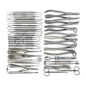 MEDZORA SURGICAL Kit d'instruments de chirurgie dentaire orale 80 pièces, comprenant extracteurs et forceps, homologué CE, manuel, Classe I, Grade A+ - Product Image 2