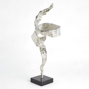 Sculpture en métal de qualité supérieure, accent décoratif pour table console contemporaine et intérieurs de salon - Product Image 1